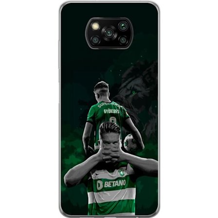 Yhteensopiva Puhelinkuori Xiaomi Poco X3 NFC Neonmotiivi, jossa teksti "Gaming is in my DNA" sinisenä ja punaisena tiiliseinällä, jossa loistava DNA-s