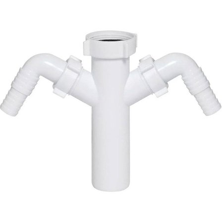 Viemäriputken liitäntä 1 1/2" BSP x 40mm, kaksinkertainen astianpesukoneen liitäntä