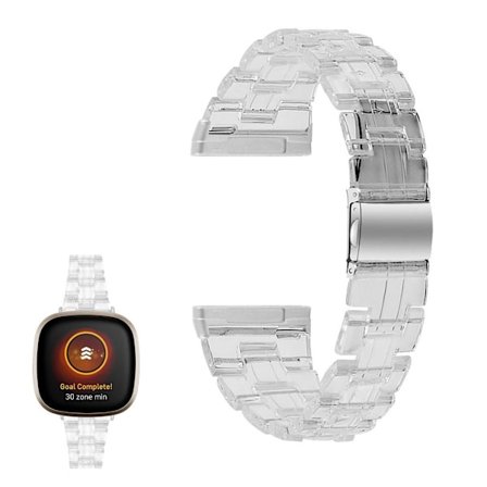 Fitbit Sense / Versa 3 hartsikellon ranneke - Läpinäkyvä