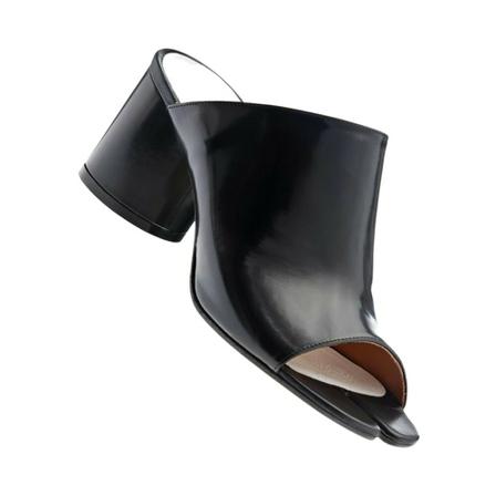 Maison Margiela, S58Wp 0246Pr 869T1003 Leather Sandals Czarny, Kobieta, Rozmiar: 36 EU