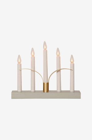 Star Trading - Lysestage Lilja - Grå - Adventslysestager - Fra Homeroom