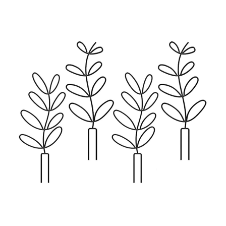 Innendørs plantestøtte, bladformet hagestøtte for klatreplanter