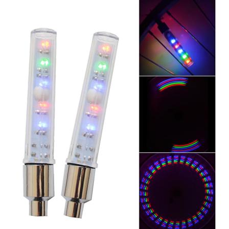 2 kpl Led-polkupyörän venttiilihattuvalo puolavalolamppu yöajelu pyöräilymoottori
