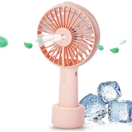 Handhållen Bärbar Spray Mist Fläkt USB Uppladdningsbar Li-iON Batteridriven 3 Hastighetsjusterbar Personlig Minifläkt