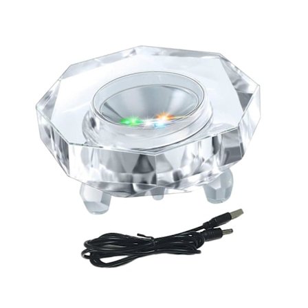 Crystal Light Base Lys Stand Base Flad Top Overflade Holdbar Praktisk Belysning Lampe Podier Display Lampe til Vase Stand Kop Ornament