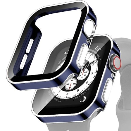 Vattentätt Skal för Apple Watch 7 8 9 45mm 41mm 44mm 40mm Skärmskydd Fodral Rak Kant Stötfångare iWatch 5 SE 6 Tillbehör