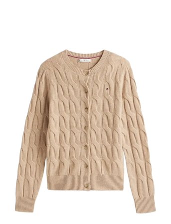 Tommy Hilfiger | Soft Wool Cable C-Nk Ls Cardigan | XXXL