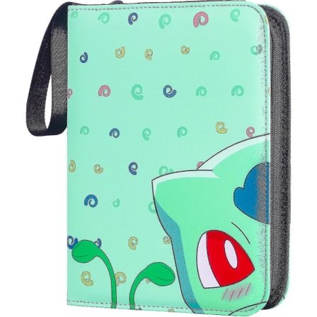 Bulbasaur kortperm, kortmappe med 400 rom med glidelås for spillkort, baseballkort