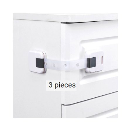 3-pakks multifunksjonell sikkerhetslås for barn til skapdører