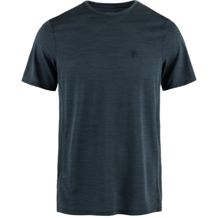 Fjällräven Men's Abisko Lite Short Sleeve T-Shirt in Dark Navy | Size: XS, Polyester/Knit