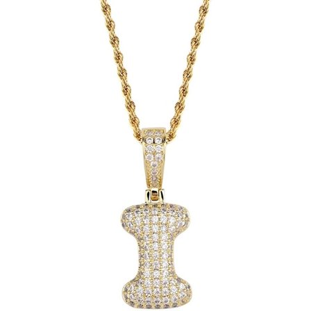 Guld bokstavskedja halsband för kvinnor personligt initialt namn halsband män rostfritt stål repkedja