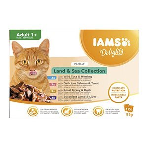 Iams Cat Delights in Jelly Multipack Land & Sea, 12x85g