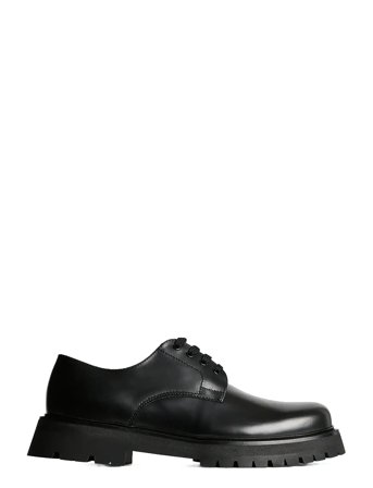 J. Lindeberg Derby Leather Shoe - Black - 45