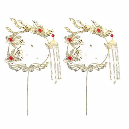 2 stk Kakedekorasjoner Vintage Høy kvalitet Vakre Kakepinner Kakeinnsatser Topper til Fest