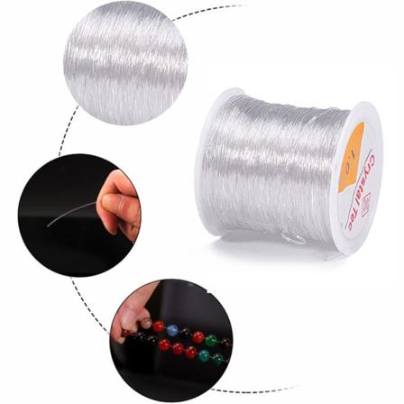 Stor Rulle Transparent Elastisk Tråd För Smyckestillverkning 100 Transparent 0,8mm