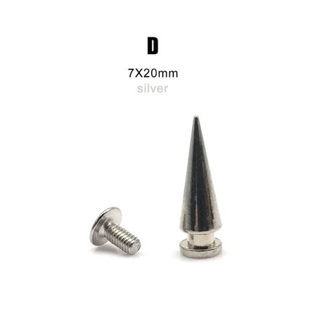 10 settiä koriste-niittipistenaula HOPEAA D-7X20MM D-7X20MM