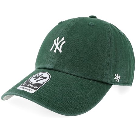 47 Brand - MLB - Green - unconstructed - Cap - New York Yankees MLB Runner 47 Clean Up Dark Green Dad Cap - Hatstore