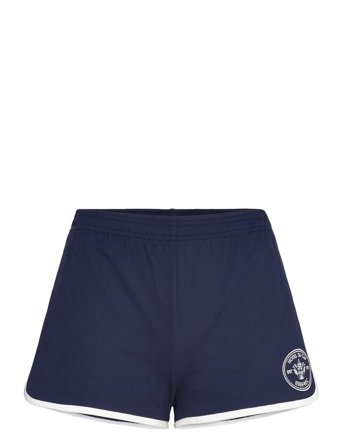 Sporty & Rich Eden Crest Embroidered Pique Short - Navy - M