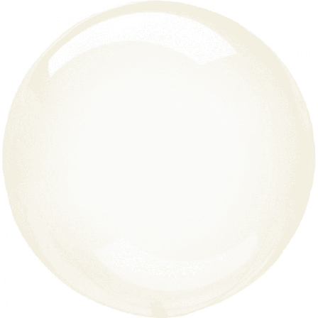 Kristallklar klotrund ballong - gul