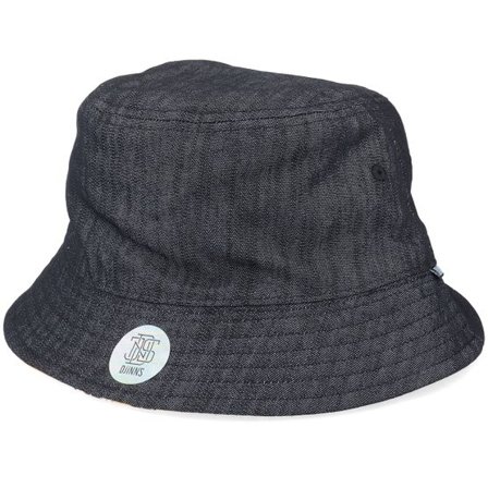 Djinns - Svart bucket Hatt - Hat Luckycat Linen Black Bucket @ Hatstore