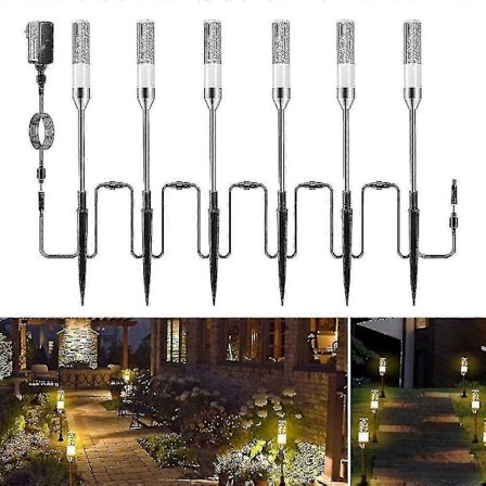 Lågvolt landskapsbelysning kan förlängas till LED-gångljus, landskapsbelysning 12 volt 6 i 1 vattentät kristallbubbla akryl