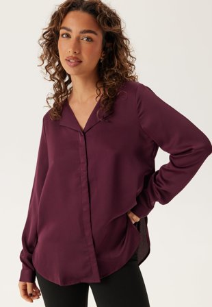 VILA-Viellette V-neck L/S Satin Shirt-34
