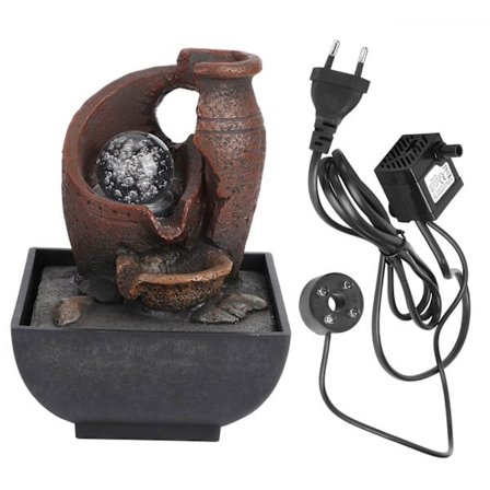 LED-vesiputous pöytäkoriste valoilla kotiin, pihalle, EU-pistoke 220 V