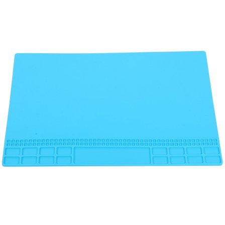 Repareringsmatte Varmebestandig Magnetisk Silikon Datamaskin Telefon Loddestasjon Verktøy Puter 350x250x4mm Lyseblå