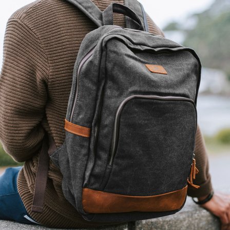 Sac à dos Sagan brun et gris pour hommes - Sacs à dos