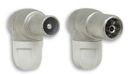 Televes 4130 Koaxialkontakt vinklad, säljs styckvis Hane, Antennmateriel