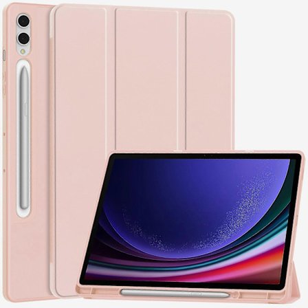 deksel for Samsung Galaxy Tab S10 Ultra 14.6 Solid farge beskyttelsesdeksel rosa