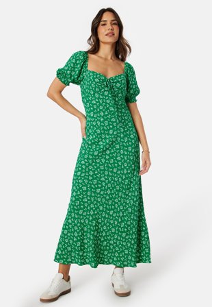 FOREVER NEW Stevie Puff Sleeve Midi Dress Fern Fildon Ditsy Klær