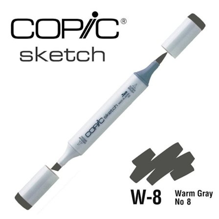 Copic Sketch W8 Varmgrå Marker No.8
