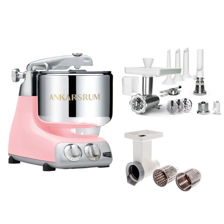 Ankarsrum Assistent Original AKM6230 Cloudy Pink + komplett köttkvarn + grönsaksskärare | Köksmaskiner > Köksassistenter | Bagaren och Kocken