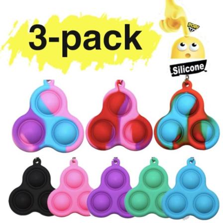 3-pack Simple dimple, MINI Pop it Fidget Finger Toy / Leksak- CE - Leksaker - Pyssel - Stressbollar