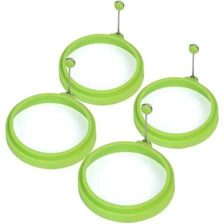 Silikon Egg Ring, Ikke-klebende Egg Ring, Perfekt Omelettform Eller Pannekaker Ring (4 Stykker)