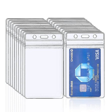 20 st ID-bricka omslag, vattentät ID-bricka, plast namnbricka Badge ID-kort