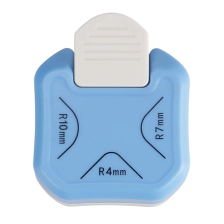 3-i-1 hjørneafrundingshul, 4 mm 7 mm 10 mm 3-vejs hjørneskærer til papirhåndværk, laminat, gør-det-selv-projekter, fotoskærer, kortfremstilling og 