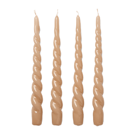 Åhléns Home Tvistade ljus 24 cm, 4-pack & ljusstakar Blå ONESIZE