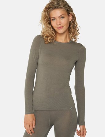 Danish Endurance Women's Merino Long Sleeved Shirt - Grey - L