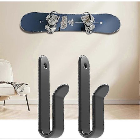 Horisontale vægmonteringsclips til snowboard, vægstativ til snowboard, opbevaring af snowboard, vægmonteringsholder til snowboard til værelse
