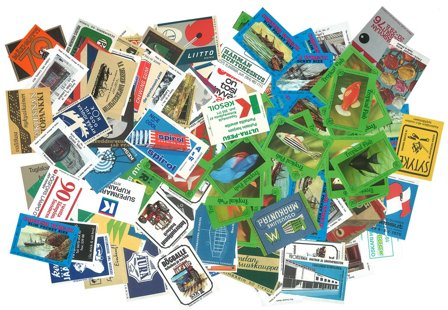 Tændstikæskelabels - 150 forskellige