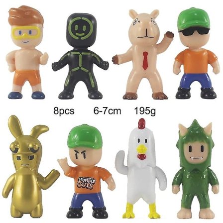 Pvc Stumble Guy Battle Game Characters Model Juguetes Stumble Guys Anime Action & Toy Figures Set For Kids Birthday[DB]