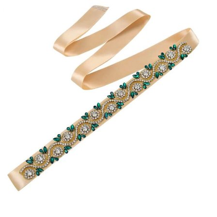 Hääpukuvyö strassit Kultainen vyö CHAMPAGNE