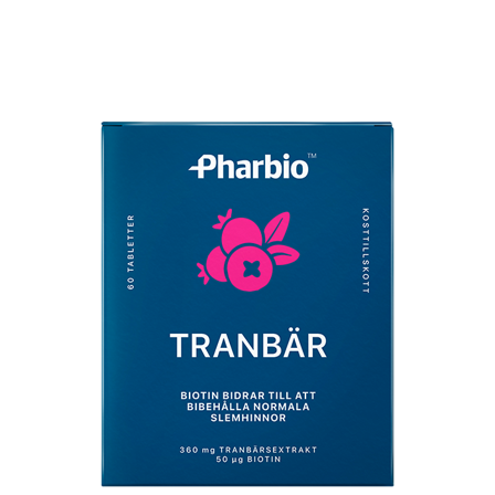 Pharbio Tranebær 60 tabletter