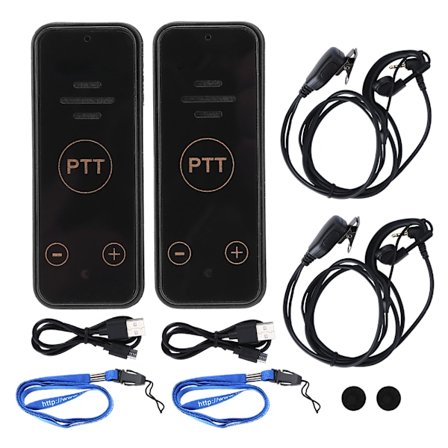 2 ST Mini Walkie Talkie 0.5W 400‐470MHz Radiosändare Hörsnäcka Öronkrok Hörlurar
