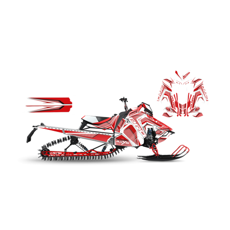 Tarrasarja SweTown Team-Racer-20-Pro-Valkoinen-Punainen - Polaris Axys 850 SKS 146 2019-2021