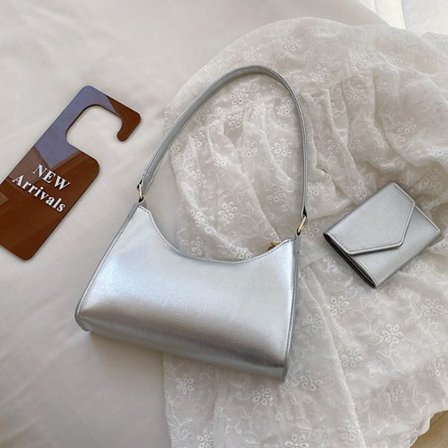 Stoffvesker Underarm Håndveske SØLV