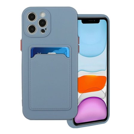 iPhone 12 / iPhone 12 Pro skal med korthållare - Blå