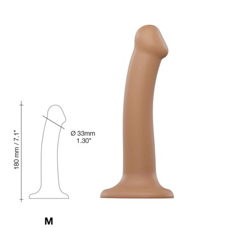 Böjbar Dildo Dual Density Medium - 18 cm - Vuxen.se - Silikondildo